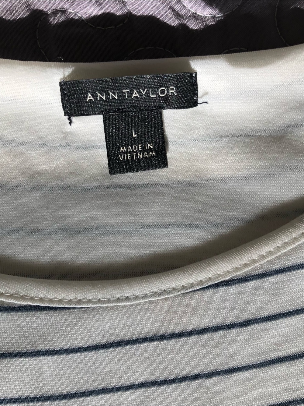 Ann Taylor Ivory and Navy Striped Tie-Waist Mini Dress - Picture 5 of 7